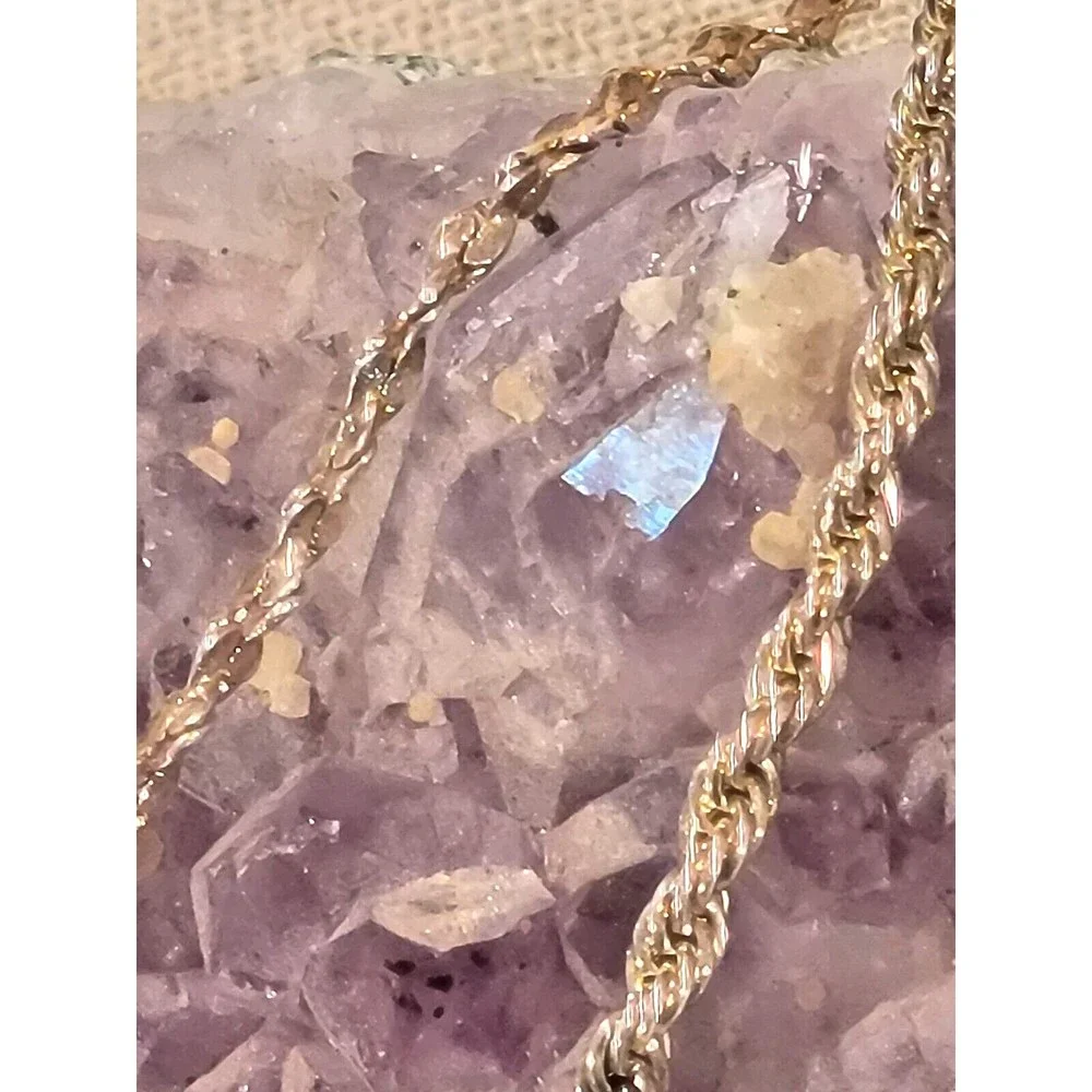 Vintage Rinc SP Lind Link Silver Plated Rope & Fancy Link Chain Bracelet lot 2 - Picture 4 of 7